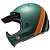 Capacete Bieffe Moto X Classic Verde/Laranja Fosco - Imagem 2