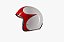 Capacete Lucca Cafe Racer Glossy White Red - Imagem 3