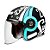 Capacete SMK Retro Jet Speed Preto e Azul Matt - Imagem 3