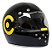 CAPACETE SMK RETRO BLACK GL240 - Imagem 1