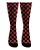 Meia Cano Alto - Quadriculada Vermelho e Preto - Imagem 1