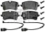 JOGO DE PASTILHAS DE FREIO TRASEIRAS – AUDI A8 4H / A8 4H LONG / A8 4H QUATTRO / S8 4H QUATTRO 2.0 HYBRID, 2.5 FSI, 3.0 TDI/TSFI, 4.0 TFSI, 4.2 FSI/TDI (2009–2018) - Imagem 1