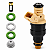 6x- Kit Reparo Completo Bicos Injetores BMW Série 3 5 7 M3 M5 Z3 / Alfa Romeo 164 / VW Golf Passat VR6 / Ford Explorer F-150 / Mercedes-Benz ML320 Classe E S CLK SL V6 V8 - Imagem 4