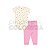 Conjunto Bebê Body Floral Manga Curta com Calça Kiko Baby - Imagem 1