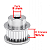 Polia HTD 3M 24 Dentes, Furo 8mm, P/ Correia 9mm - Imagem 5