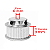 Polia HTD 3M 40 Dentes, Furo 8mm, P/ Correia 9mm - Imagem 5