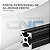 Perfil Estrutural de Aluminio Preto V-slot 2020 - 500mm - Imagem 1