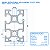 Perfil Estrutural de Aluminio Preto T-Slot 3060 - (1 metro) - Imagem 6