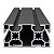 Perfil Estrutural de Aluminio Preto T-Slot 3060 - 500mm - Imagem 2