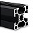 Perfil Estrutural de Aluminio Preto T-Slot 3030 - 300mm - Imagem 3