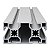Perfil Estrutural de Aluminio Fosco T-Slot 3060 - 300mm - Imagem 2