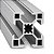 Perfil Estrutural de Aluminio Fosco T-Slot 3030 - 300mm - Imagem 2