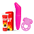 Kit - Vibrador Ponto G + Anel Peniano com cápsula vibratória + Lubrificante Skinlub Hot 20ml - Imagem 1