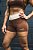 Shorts Diane Color Block Brownie - Imagem 1