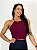 Cropped Canelado Shoulder Cherry - Imagem 1