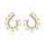 Brinco Ear Climber Espiral Ouro 18k com Gotas Leitosas - Imagem 2