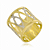 Anel Largo Vazado Bicolor Ouro 18k e Ródio Branco Aura Loop - Imagem 2