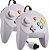 2x Controles para Nintendo 64 - Controle Ergonômico N64 - Imagem 11