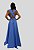Vestido Longo Mil Formas Fluido Azul Nana Marie - Imagem 3