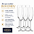 Jogo 6 Taças para Champagne Bohemia Colibri Cristal 220ml Transparente Original - Imagem 4