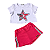 Conjunto Infantil Short Saia Pink 4 a 14 anos - Imagem 1