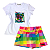 Conjunto Short Saia e Blusa Manga Curta - Imagem 1