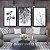 Quadro Decorativo Árvore Flores Preto E Branco Minimalista - Imagem 1