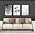 Quadro Decorativo Árvore Flores Preto E Branco Minimalista - Imagem 2