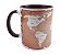 Caneca Mapa Mundi Old + Caneta Permanente Dourada - Imagem 3