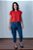 Calça Michelle Jogging Feminina com Bolso Cargo Cintura Alta Dali Jeans - Imagem 1