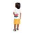 Conjunto Infantil Curto Menino Camiseta Bermuda Salsicha Amarelo - Imagem 2