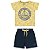 Conjunto Bebê Infantil Menino Camiseta Bermuda Barquinhos Amarelo - Imagem 1