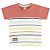 Camiseta Infantil Menino Cotton Confort Barquinhos Listras Coral Coloritá - Imagem 1