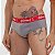 Cueca Slip Max Compress Cinza/Vermelho - Imagem 2