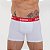 Cueca Box Sem Costura Lateral Branco E/ Vermelho - Imagem 1