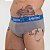 Cueca Slip Max Compress Cinza/Azul - Imagem 2