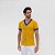 Camiseta Gola Retilínea Geométrica Amarelo - Imagem 1