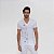 Camiseta Gola Retilínea Geométrica Branco - Imagem 1