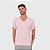 Camiseta Slim Basic Gola V Rosa Claro - Imagem 1