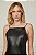 Vestido De Couro Curto Decote Quadrado Preto ANIMALE - Imagem 3