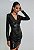 Vestido Malha Paetê Curto Lez a Lez - Imagem 1