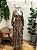 Vestido Longo Transpassado Abstrato - Imagem 1