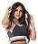 Top Fitness Feminino Suplex Essence Mescla Com Rosa - Imagem 1