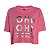 Camiseta Cropped John John Reta Line Rosa - Imagem 1