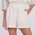 HERING SHORTS BÁSICO FEMININO CINTURA ALTA COM LINHO - OFFWHITE- XXG - Imagem 3
