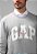 Blusa de Moletom Flanelada Fechada GAP Logo Cinza - Imagem 1