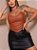 Corselet Cropped Tomara Que Caia Em Couro Com Bojo E forro Moda Feminina Casual - Imagem 4