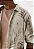 Camisa Dudalina Reta Folhagem Bege - Imagem 3