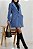 Casaco Longo de Lã Batida Azul Curves Plus Size - Imagem 4