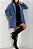 Casaco Longo de Lã Batida Azul Curves Plus Size - Imagem 2
